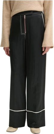 Day Birger Et Mikkelsen Broeken, Dames, Zwart, XS, Katoen, Gianna Wijde Broek