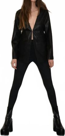 LnA Eros Faux Lather Jacket In Black
