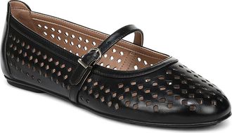 Naturalizer Aria Perforated Mary Jane Flat in Black at Nordstrom, Size 10