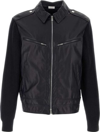 Brunello Cucinelli Black Shirt Collar Jacket