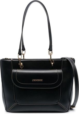 Love Moschino leather top-handle tote bag - women - Calf Leather - OS - Black