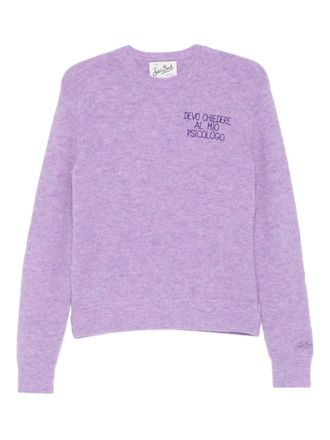 MC2 Saint Barth embroidered wool sweater - Purple