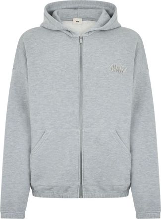 Autry Tonal Logo Full Zip Hoodie - Heren - Sweatshirts & Hoodies - Grijs - Maat: S Katoen