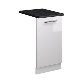 Vicco Panel Frontal Del Lavavajillas Fame-line, Blanco Alto Brillo, 45 Cm, Et Antracita Vicco