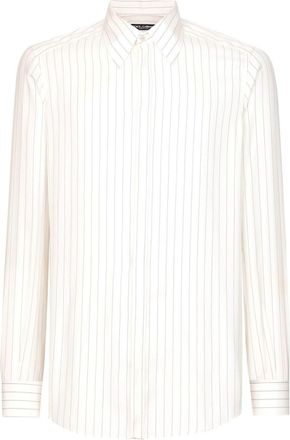 Dolce & Gabbana striped cotton shirt - men - Silk - 38 - White