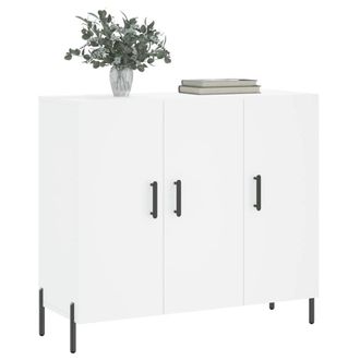 Berkfield Home Sideboard White 90x34x80 cm Engineered Wood | Size: 90 x 34 x 80 cm