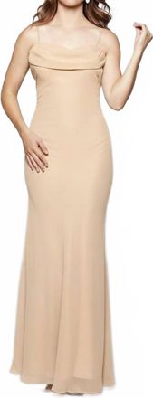 Milano Formals Flowing Muse Maxi Dress In Champagne