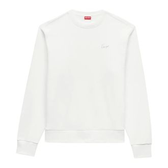 Kenzo Felpa Classica Signature - - Sweatshirts & Hoodies - Uomo - Bianco - M