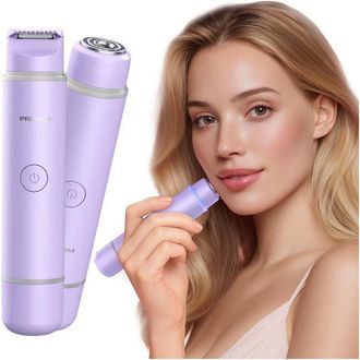 OEM Afeitadora Femenina 2 En 1 De Doble Cabezal - Dispositivo De Depilaci&oacute;n Facial Para Mujer - Mini Dispositivo De Depilaci&oacute;n En Seco Y H&uacute;medo - Afeitado