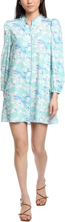 Sail to Sable Sail To Sable Scalloped Linen-Blend Shirtdress