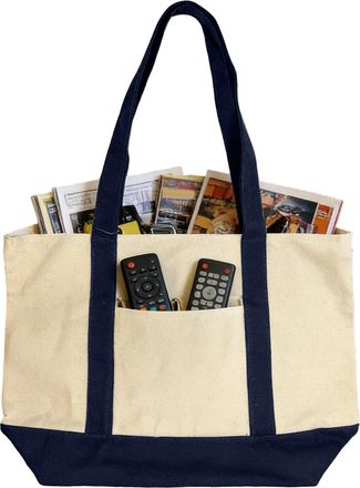 Generic Canvas Tote Bag - Foldable Storage Organizer for Travel Shopping | Cotton with Reinforced Handles, Spacious Interior, Multiple Pockets, Lightweight Ca