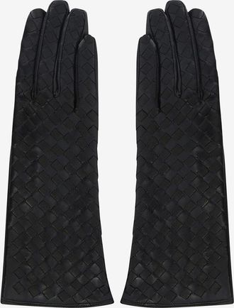 Sermoneta Gloves Gewebte Handschuhe aus Leder