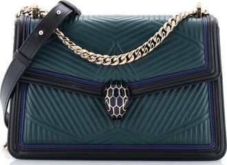 Bulgari Serpenti Forever Shoulder Bag Quilted Leather Small