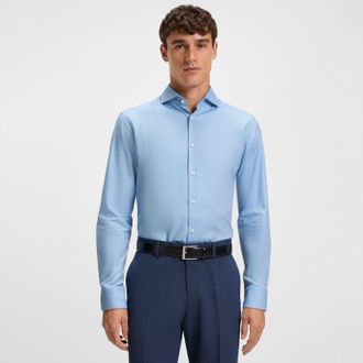 HUGO BOSS Unisex H-Joe Spread Shirt voor volwassenen (Lichtblauw)