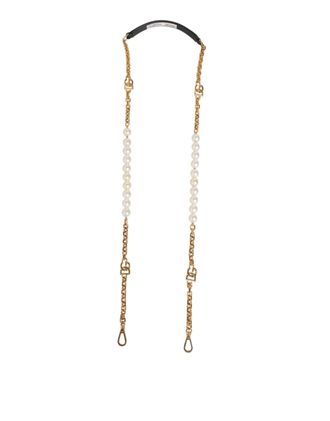 Dolce & Gabbana Zwarte Leren Gouden Kettingtas Accessoire Schouderband