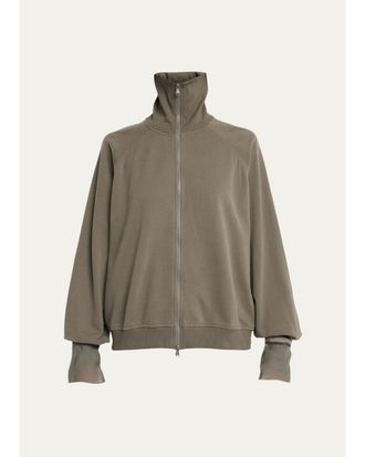 Brunello Cucinelli Monili Silk Cuffs Travel Zip-Up Jacket
