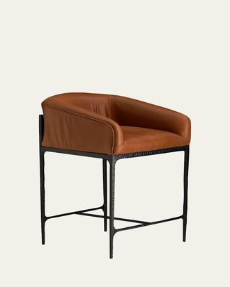 Arteriors Osbourne Leather 26.5 Counter Stool