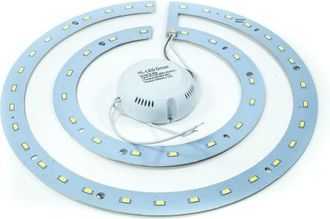 Trade Shop Trade Shop - Kit De Conversi&oacute;n De Panel De Anillo Led Smd L&aacute;mpara De Techo De Doble Anillo Luz De Ne&oacute;n - -36 Vatios
