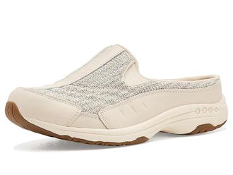 Easy Spirit Traveltime 20th Anniversary Edition Womens Shoes Ivory/Silver Linen : 6.5 M (B), Leather