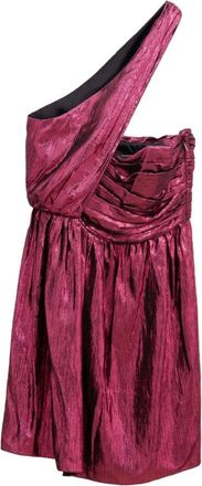Saint Laurent Disco Mini Jurk - Dames - Jurken - Roze - Maat: S Zijde