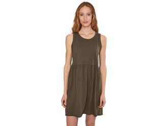 Mod-o-doc Drop Shirred Waist Tank Top Dress Womens Dress Fern : LG (US 12-14), Cotton