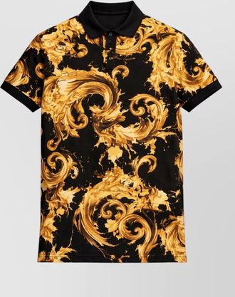 Versace Jeans Couture polo collar t shirt all over print