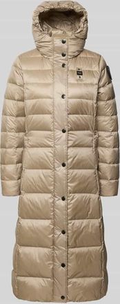 Blauer Daunenmantel mit Kapuze Modell ANITA in Beige, Größe XXL