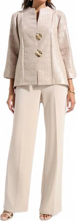 Joseph Ribkoff Pull-On Wide-Leg Pants In Sand