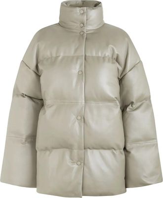 Samsøe & Samsøe Giacca trapuntata in pelle - Toni neutri