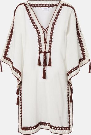 Anna Kosturova Caft&aacute;n de algod&oacute;n con croch&eacute;