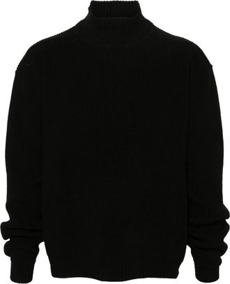 Rick Owens roll-neck virgin-wool jumper - men - Virgin Wool - L - Black