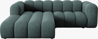 MICADONI 3-Sitzer Design Modul Ecksofa Lupine mit Eckteil links - Chenille-Bezug