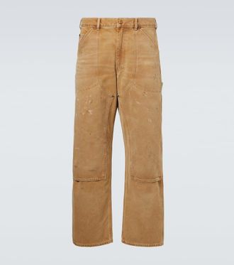 Polo Ralph Lauren Pantalones rectos de lona de algod&oacute;n