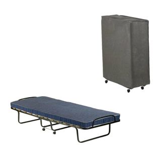 Talamo Italia Cama Plegable Ada, Cama Plegable Con Somier De 12 L&aacute;minas, Colch&oacute;n Incluido, Cama Que Ahorra Espacio, 100% Made In Italy, 80x190h37 Cm, Funda Protecto