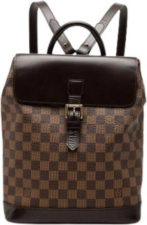 Louis Vuitton Pre-owned Soho Backpack - Dames - Vintage Rugzakken - Bruin - ONE Size - Leer - Vintage