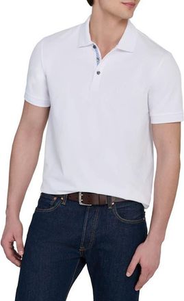 ConStruct Slim Fit Short Sleeve Solid Polo in White at Nordstrom, Size Xx-Large