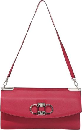 Ferragamo Gancini Shoulder Bag Leather Leather Shoulder Bag Bag (Pre-Owned)