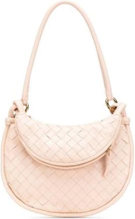 Bottega Veneta Pre-owned Shoulder Bags, female, Pink, Size: ONE SIZE Pre-owned Leather Shoulder Bag