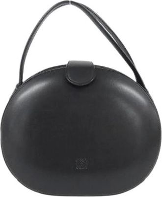 Loewe Pre-owned Handbags, female, Black, Size: ONE SIZE Pre-owned Leather Shoulder Bag