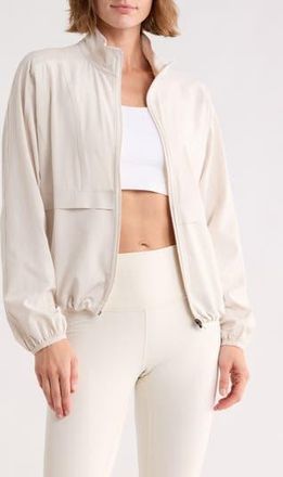 Zella Interval Zip Up Jacket in Grey Moonbeam at Nordstrom Rack, Size X-Large