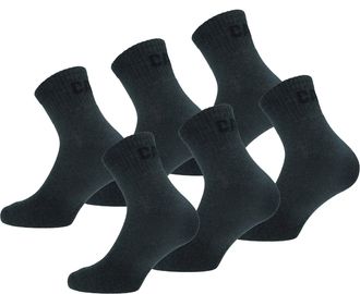 CAT Caterpillar Quarter Socks 6 Pairs Mens Work Socks, Height Above Ankle, Reinforced Toe Heel, Cotton (Anthracite, 11-14)