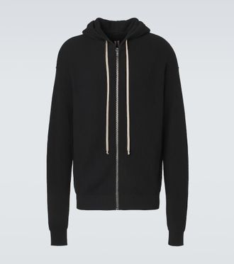 Rick Owens Ribbed-knit virgin wool hoodie