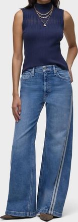 Hudson Jodie Loose Fit Wide Leg Track Jean In Blue