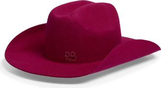 Ruslan Baginskiy Monogram Embroidered Cowboy Hat in Pink at Nordstrom, Size X-Small