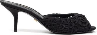 Dolce & Gabbana Black Cotton Womens Mules