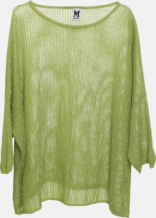 M Missoni Metallic Green Knit Top