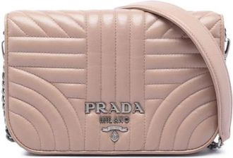 Prada Pre-owned Diagramme Crossbody Bag - Dames - Vintage Schoudertas - Bruin - ONE Size - Leer - Vintage