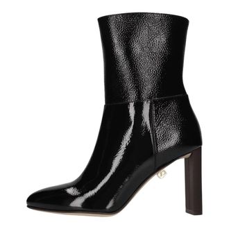 Maisons Skorpios Ch&eacute;rie Caviar Enkellaarsjes - Dames - Laarzen met Hak - Zwart - 40 EU - Leer - Schoenen
