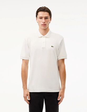 Lacoste Mens Classic Fit L.12.12 Heavy Piqué Polo Shirt - White - Size: 38