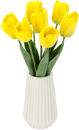 I.GE.A. Kunstblume »Real-Touch-Tulpen« Vase aus Keramik